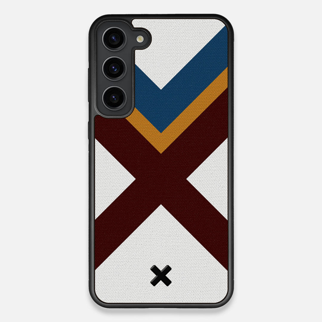 Front view of the Range Adventure Marker in the Wayfinder series UV-Printed thick cotton canvas Galaxy S23 Plus Case by Keyway Designs