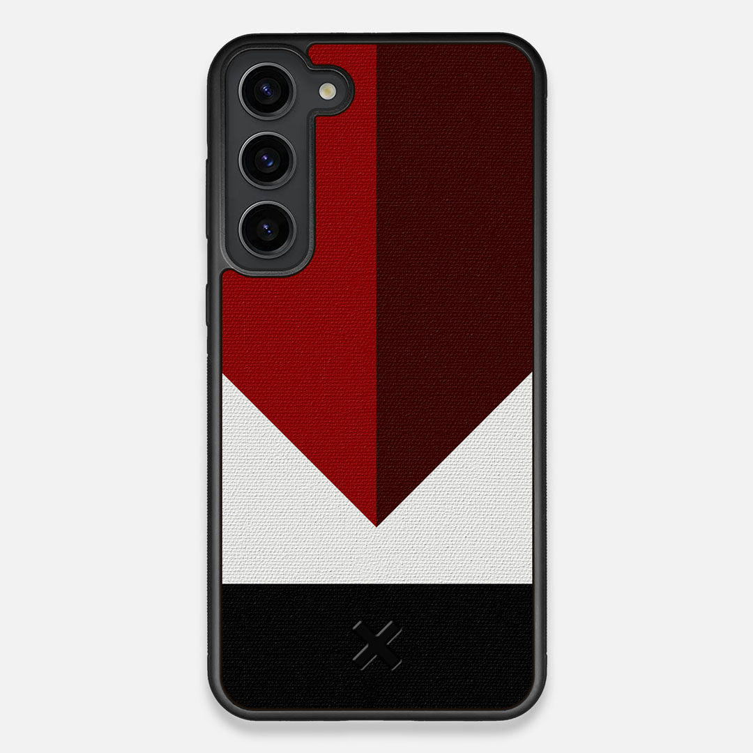 Front view of the Valley Adventure Marker in the Wayfinder series UV-Printed thick cotton canvas Galaxy S23 Plus Case by Keyway Designs