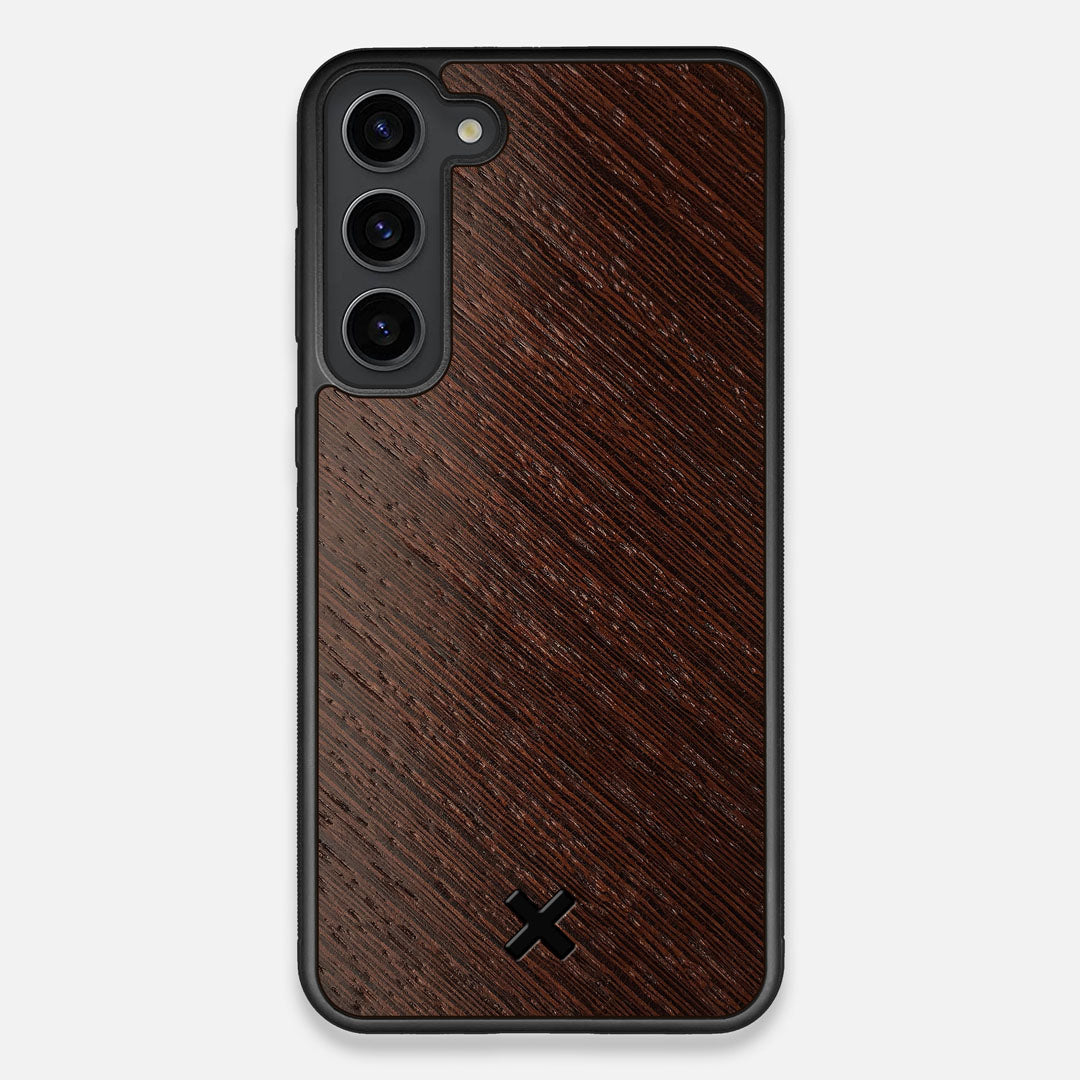 Front view of the Wenge Pure Minimalist Wood Galaxy S23 Plus Case by Keyway Designs