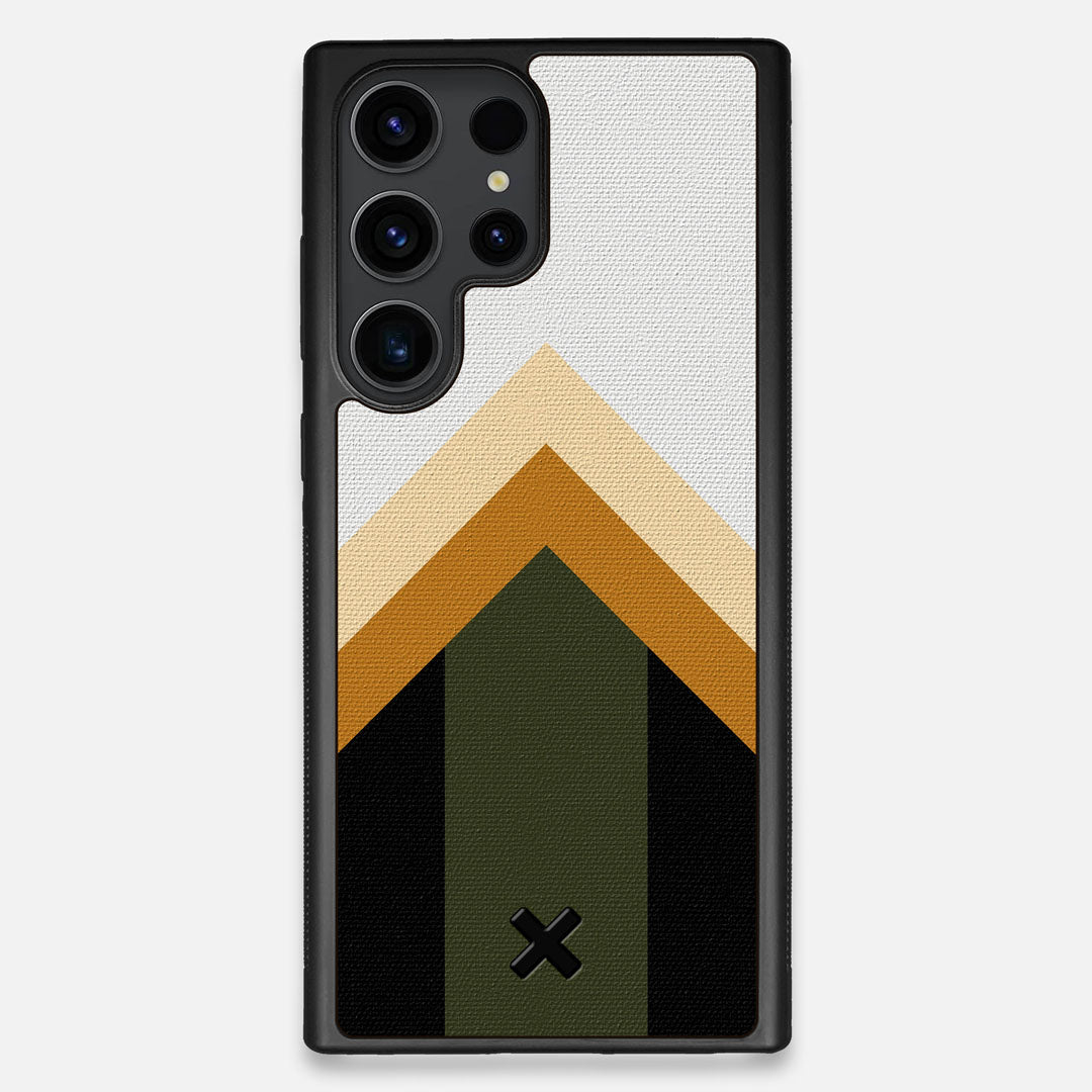 Front view of the Ascent Adventure Marker in the Wayfinder series UV-Printed thick cotton canvas Galaxy S23 Ultra Case by Keyway Designs