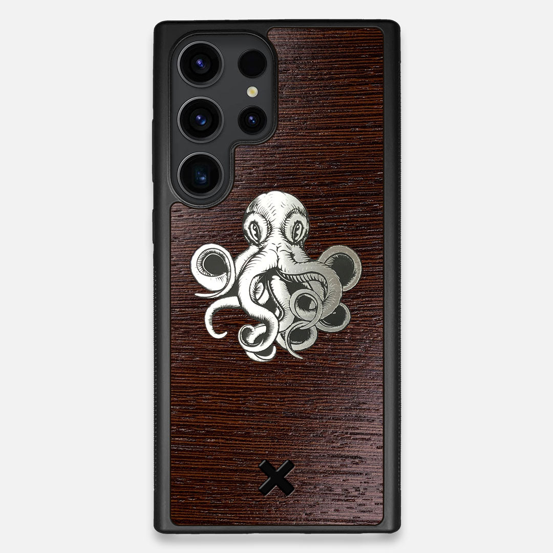 Front view of the Prize Kraken Wenge Wood Galaxy S23 Ultra Case by Keyway Designs