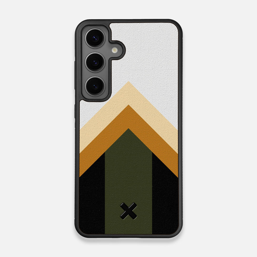Front view of the Ascent Adventure Marker in the Wayfinder series UV-Printed thick cotton canvas Galaxy S24 Case by Keyway Designs