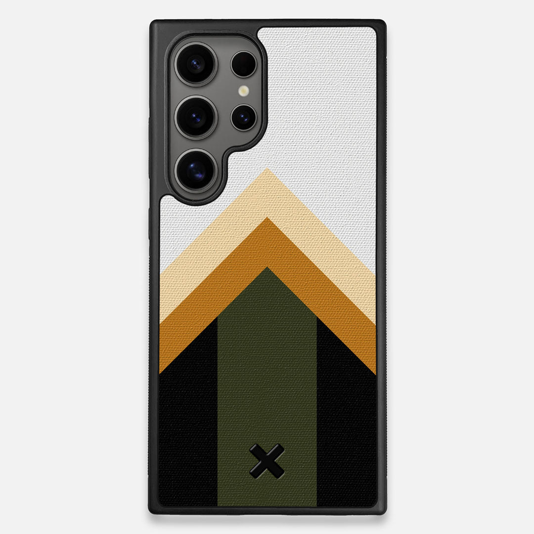 Front view of the Ascent Adventure Marker in the Wayfinder series UV-Printed thick cotton canvas Galaxy S24 Ultra Case by Keyway Designs