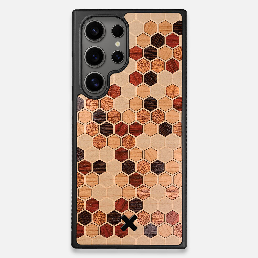 Front view of the Cellular Maple Wood Galaxy S24 Ultra Case by Keyway Designs