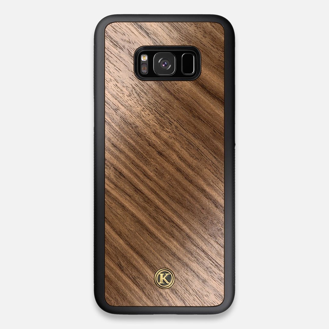 Front view of the Walnut Pure Minimalist Wood Galaxy S8+ Case by Keyway Designs