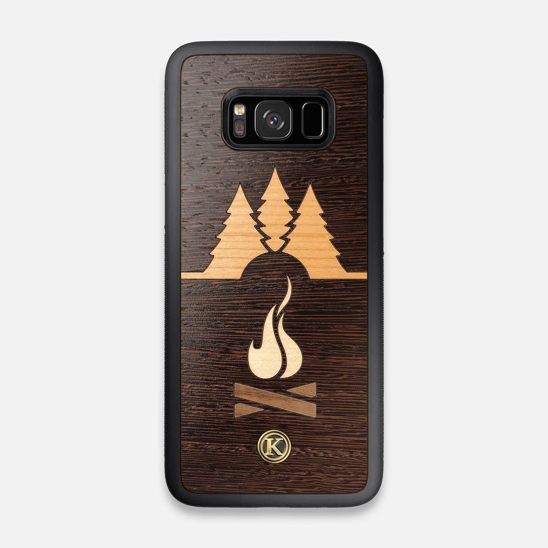 Front view of the Nomad Campsite Wood Galaxy S8 Case by Keyway Designs