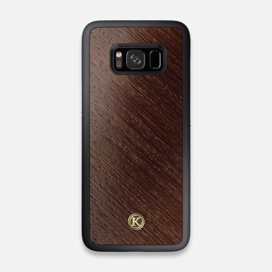 Front view of the Wenge Pure Minimalist Wood Galaxy S8 Case by Keyway Designs