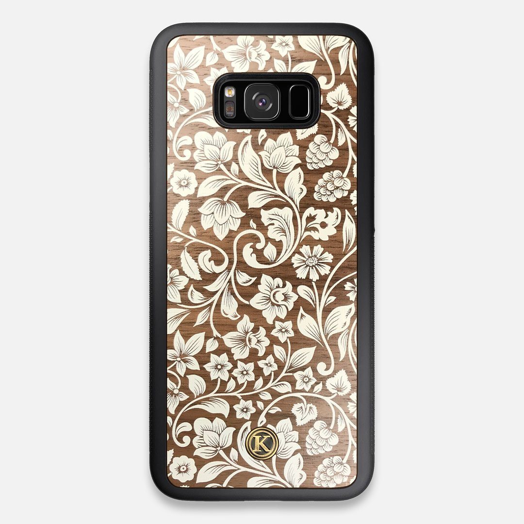 Front view of the Blossom Whitewash Wood Galaxy S8+ Case by Keyway Designs