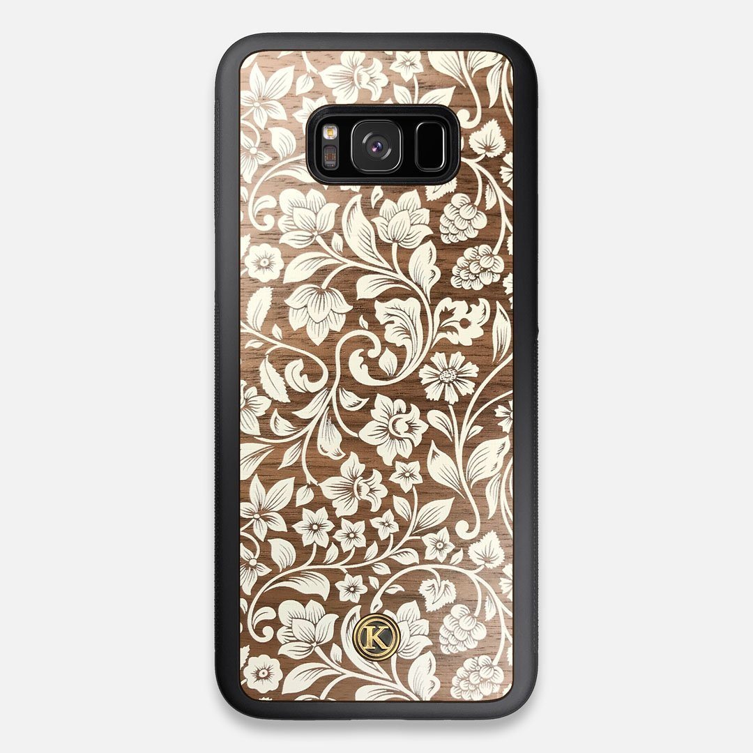 Front view of the Blossom Whitewash Wood Galaxy S8+ Case by Keyway Designs