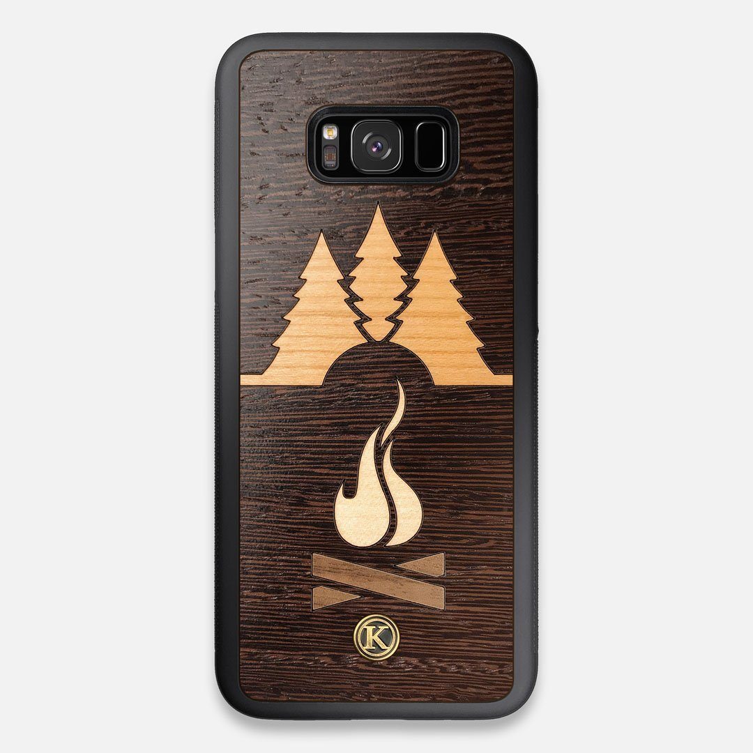 Front view of the Nomad Campsite Wood Galaxy S8+ Case by Keyway Designs