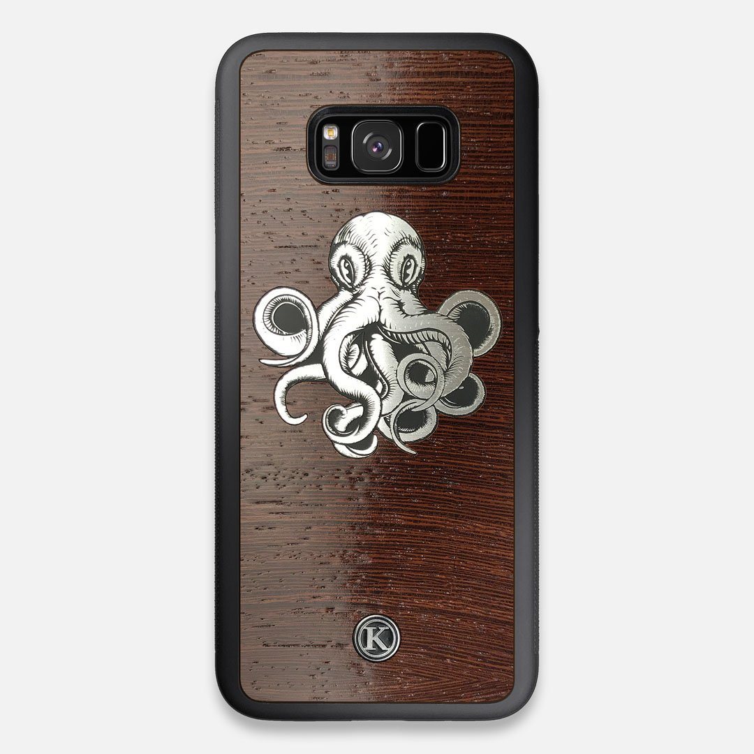 Front view of the Prize Kraken Wenge Wood Galaxy S8+ Case by Keyway Designs