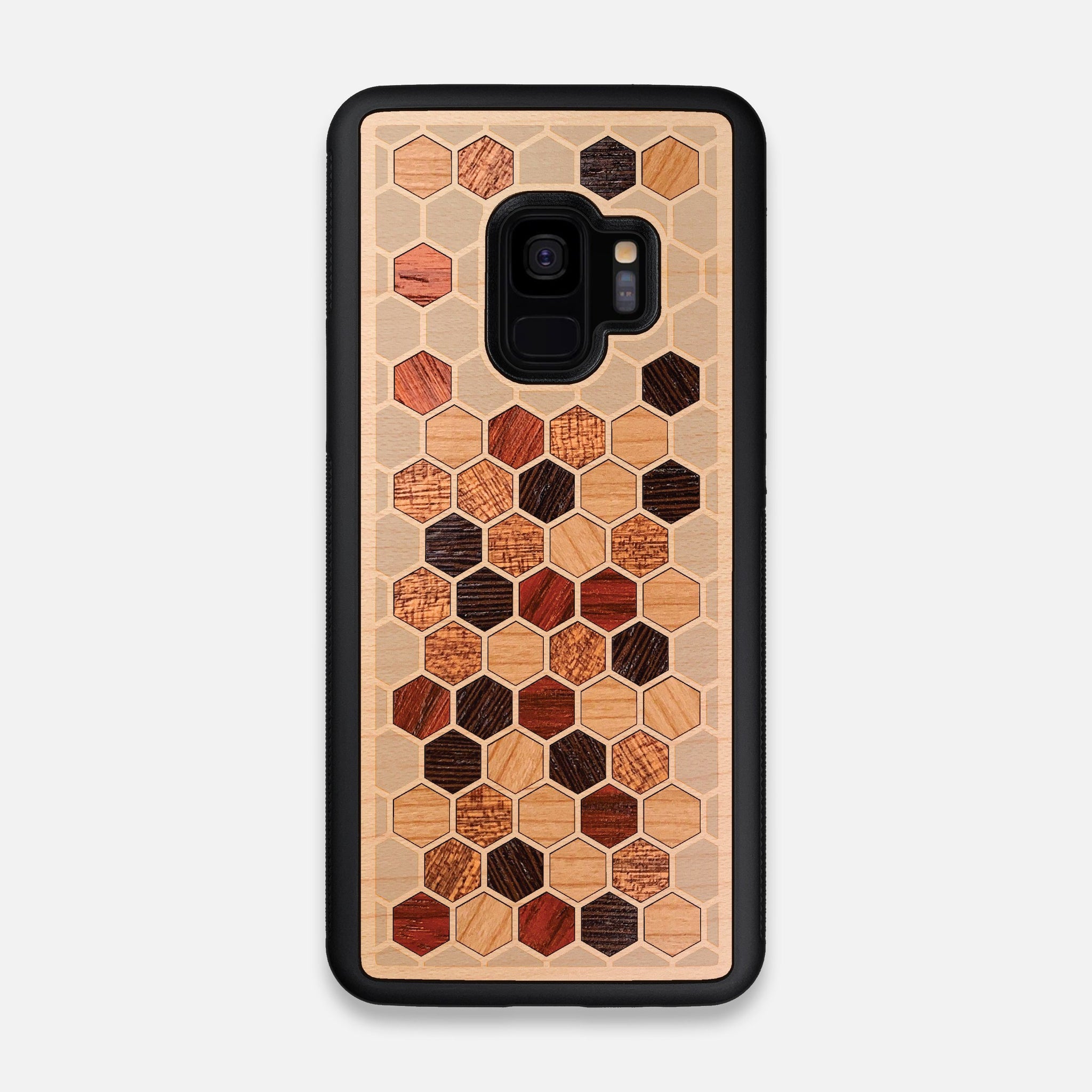 Front view of the Cellular Maple Wood Galaxy S9 Case by Keyway Designs