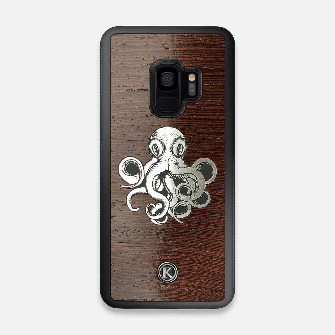 Front view of the Prize Kraken Wenge Wood Galaxy S9 Case by Keyway Designs
