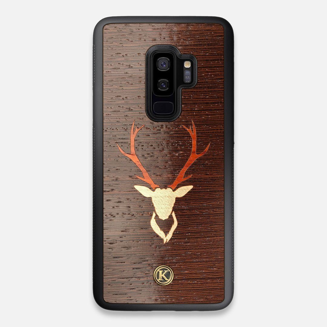 Front view of the Stag Wenge Wood Galaxy S9+ Case by Keyway Designs