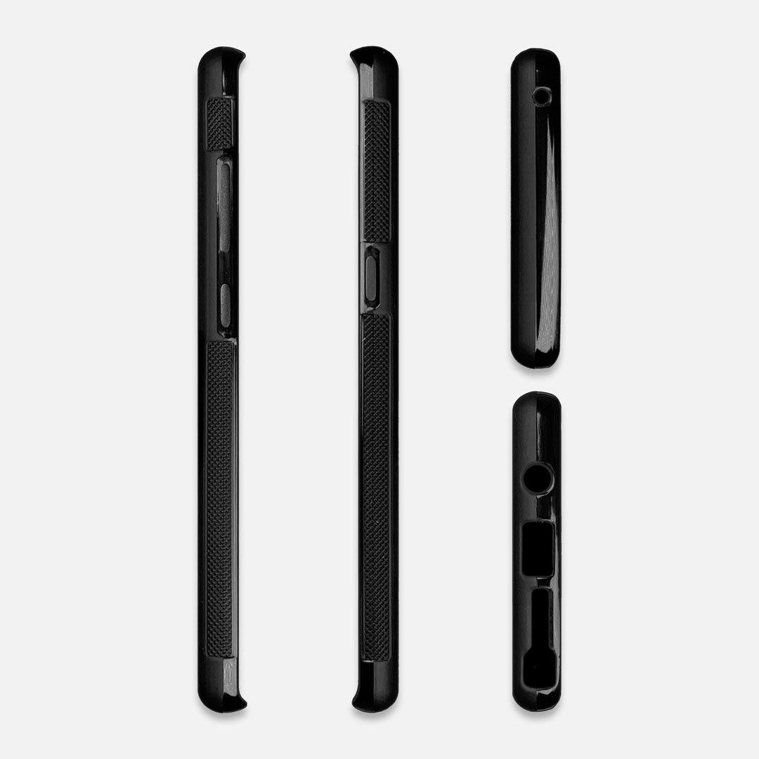 TPU/PC Sides of the Samurai Black Leather Galaxy Note 8 Case by Keyway Designs