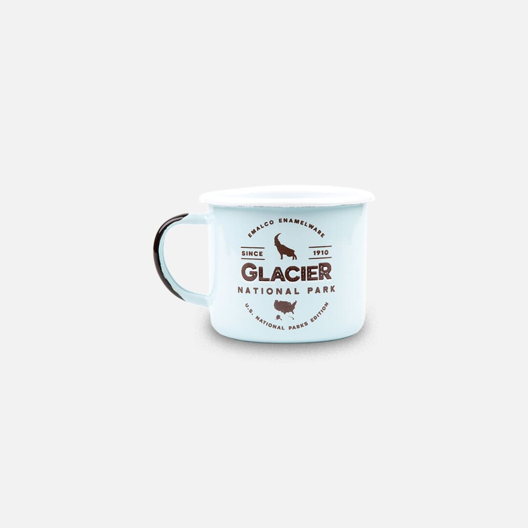 KEYWAY | Emalco - Glacier Large Enamel Mug, Handcrafted by Artisans in Poland, Front View