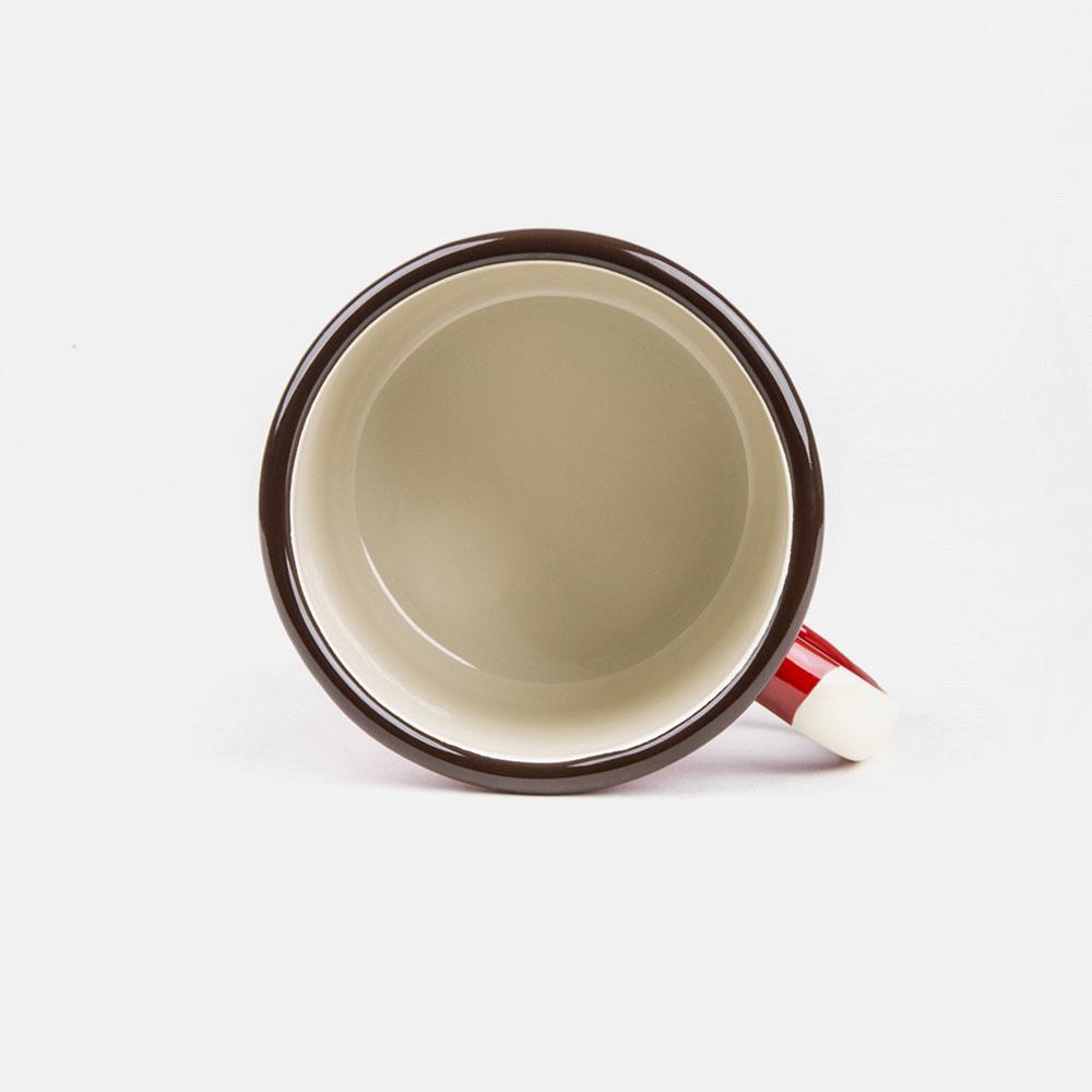 KEYWAY | Emalco - Grand Canyon Bellied Enamel Mug, Handcrafted by Artisans in Poland, Inside View