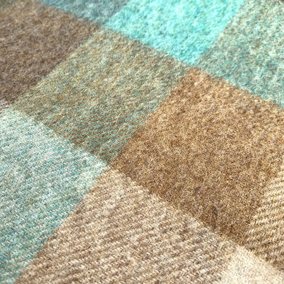 KEYWAY | Merino Camp Blanket in the Eucalyptus Colourway Texture Closeup