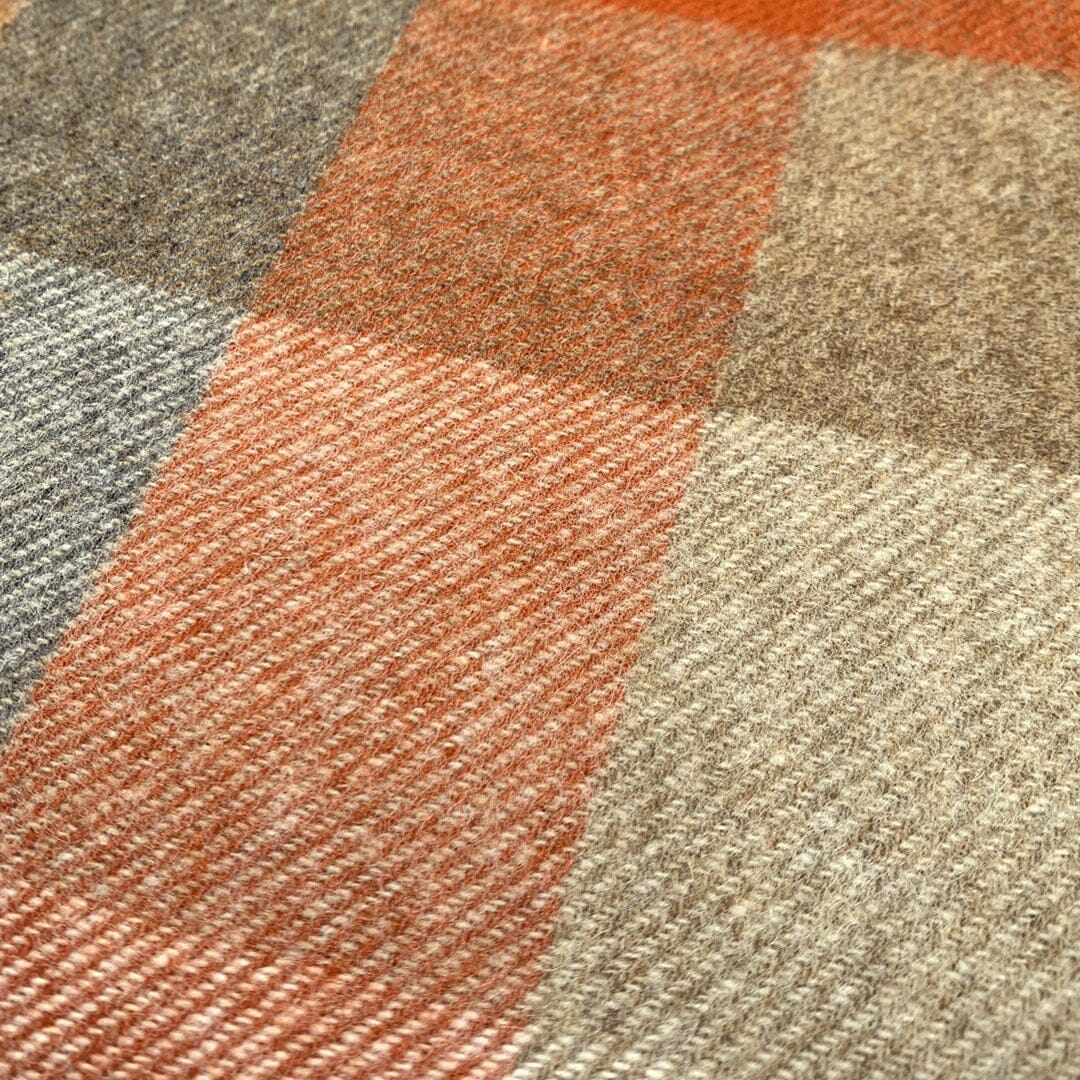 KEYWAY | Merino Camp Blanket in the Saffron Colourway Texture Closeup
