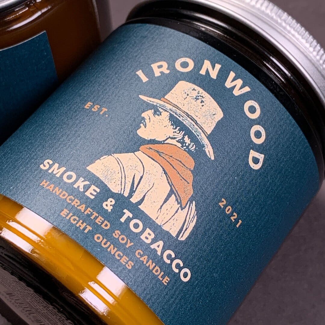 Ironwood - Smoke & Tobacco - Soy Handle Detailed Label