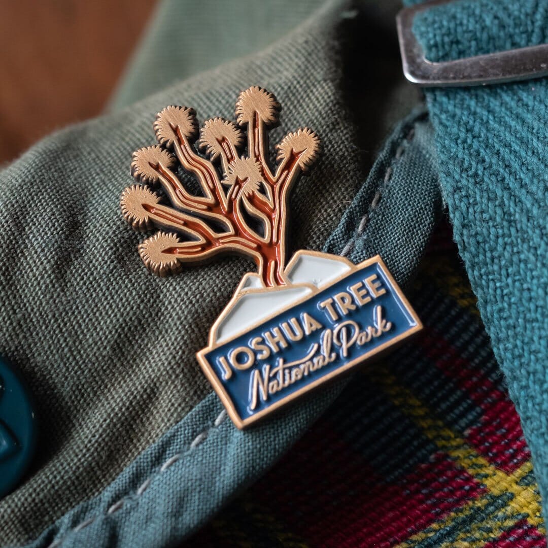 Joshua Tree National Park Enamel Pin by The Landmark Project, Action Shot