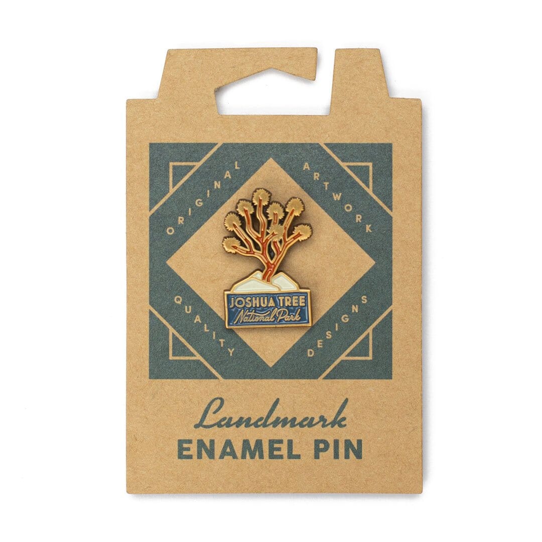 Joshua Tree National Park Enamel Pin by The Landmark Project, Front Packaging View