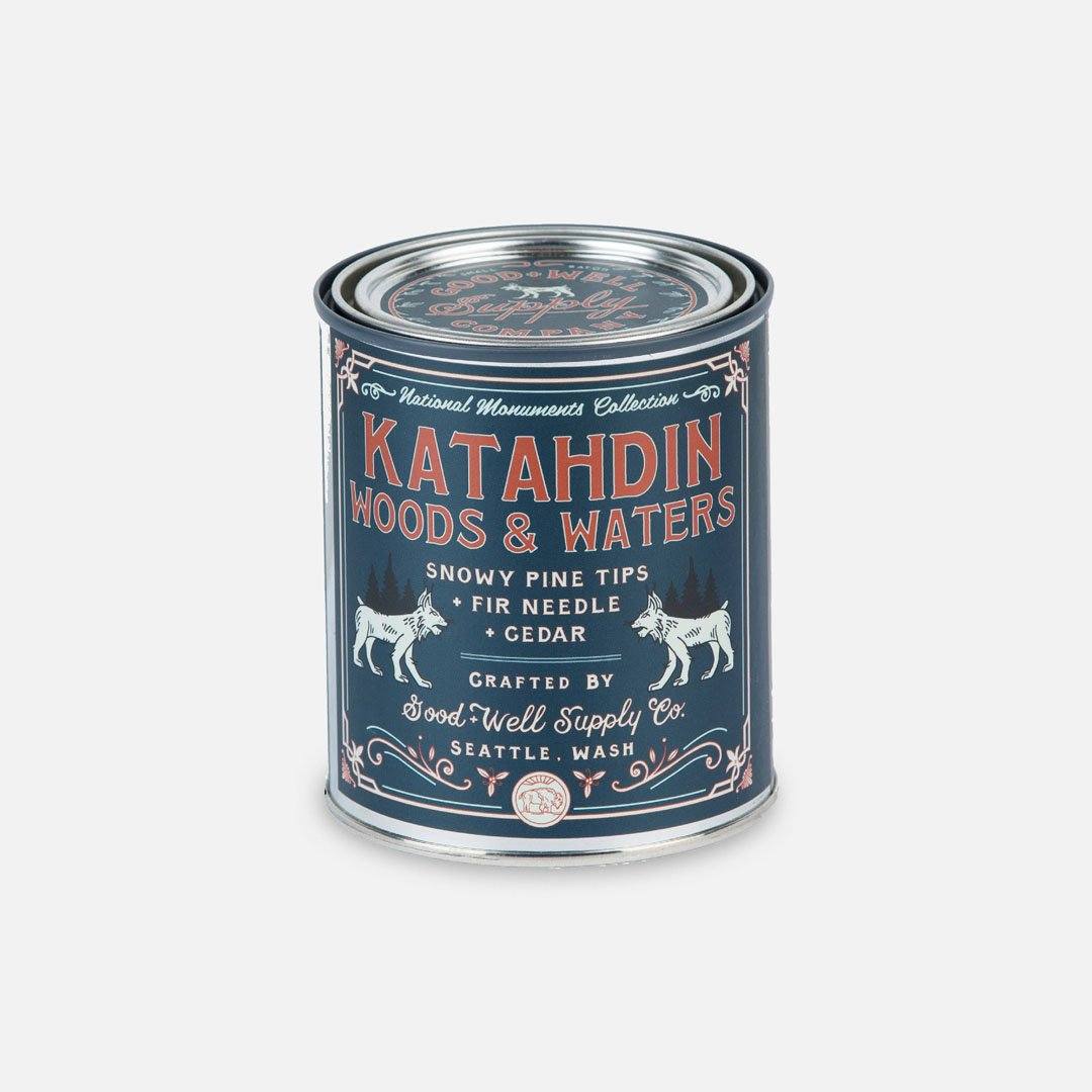 Keyway brings The Katahdin Woods & Waters National Monument Candle from Good & Well Supply Co.