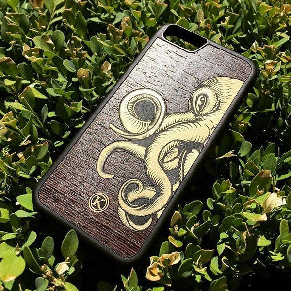 Neon  Handmade and UV Printed Wenge Wood iPhone 6 Case by Keyway