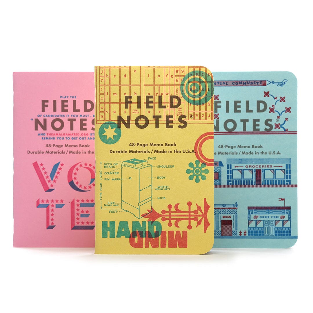 Field Notes - United States of Letterpress, Pack C, All Covers