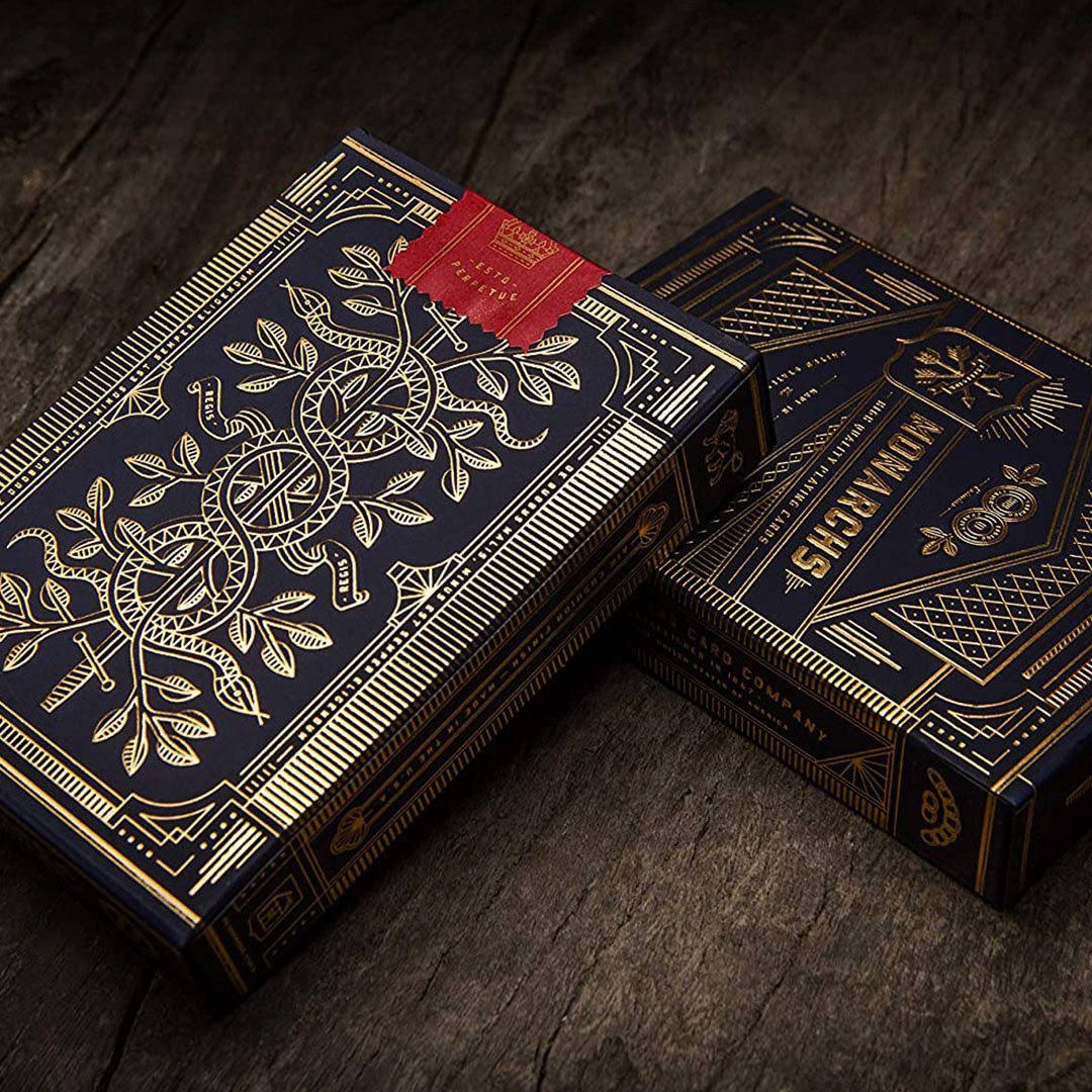 KEYWAY | Theory 11 - Monarchs Premium Playing Cards Detailed card box prints front and back