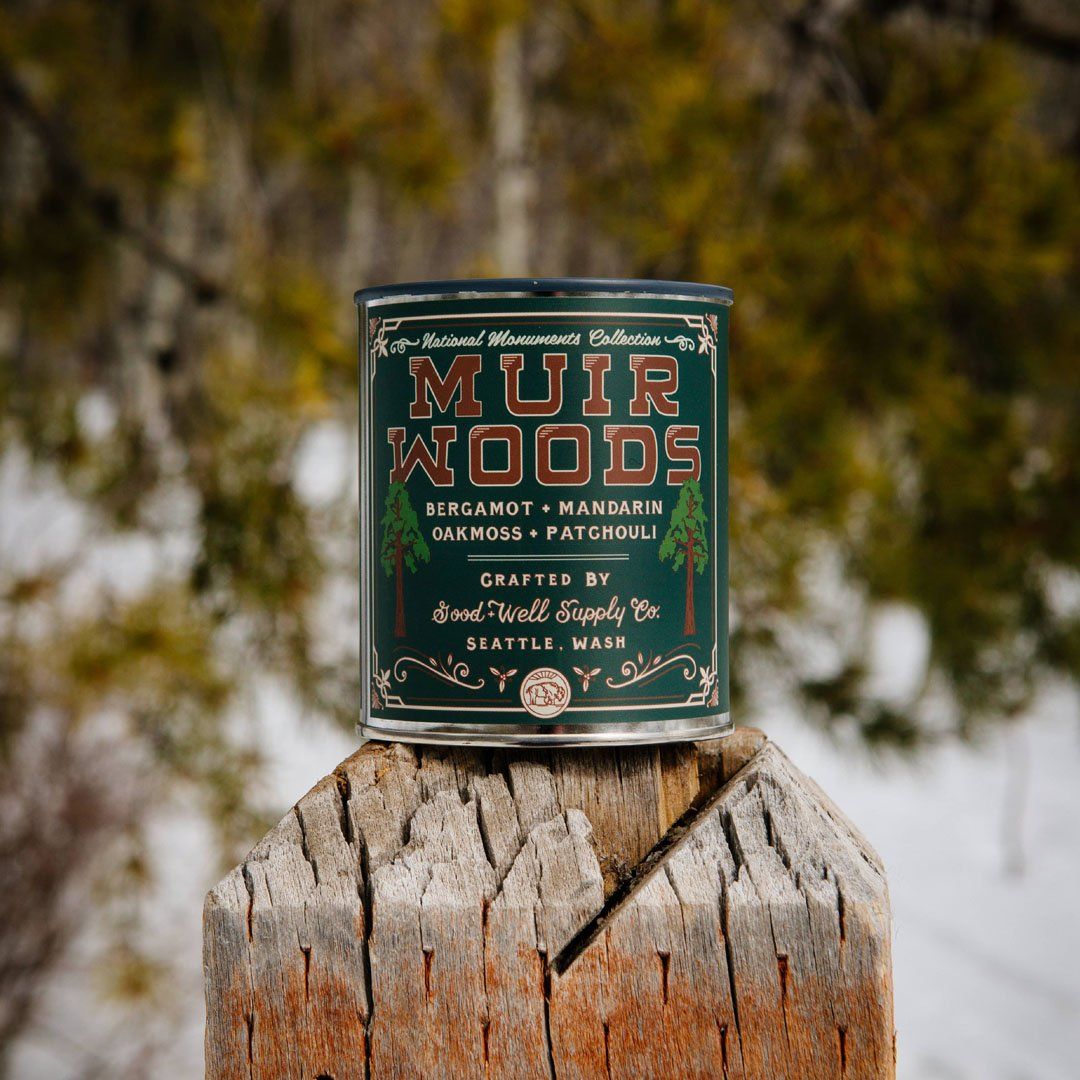 The Muir Woods National Monument Candle from Good & Well Supply Co. in the Wild.