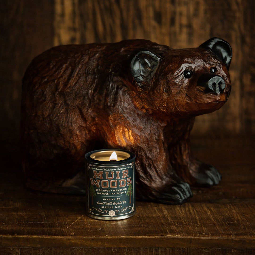 The Muir Woods National Monument Candle from Good & Well Supply Co. in the Wild.