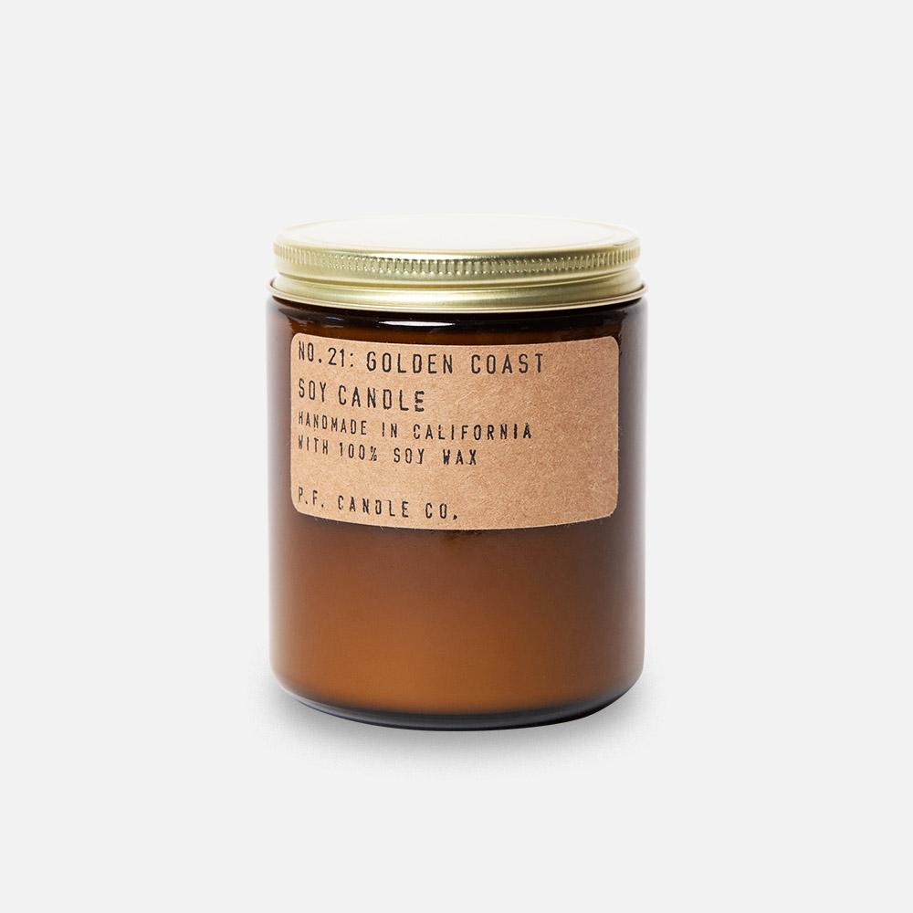 P.F. Candle - No.21: Golden Coast Soy Wax Jar Candle Header Shot