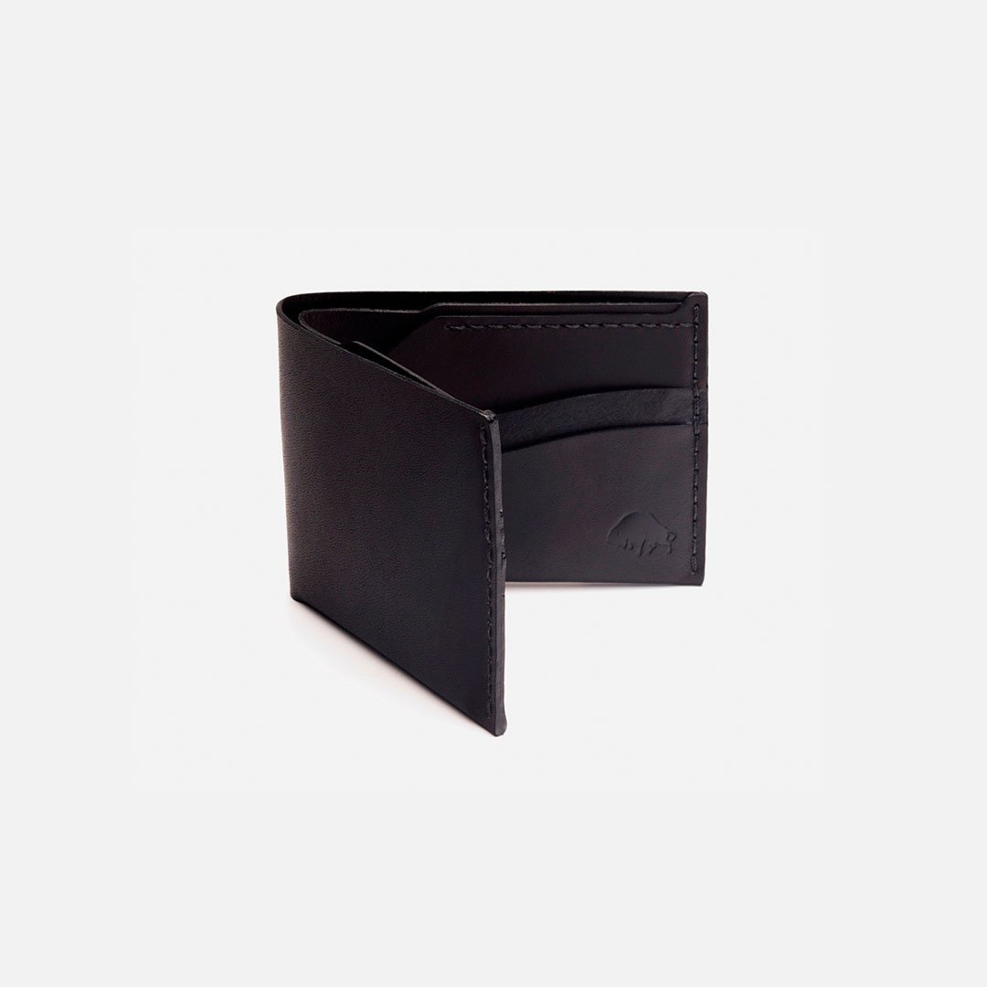 Ezra Arthur - No.6 Wallet in Jet Black Horween Leather, Handcrafted in the USA