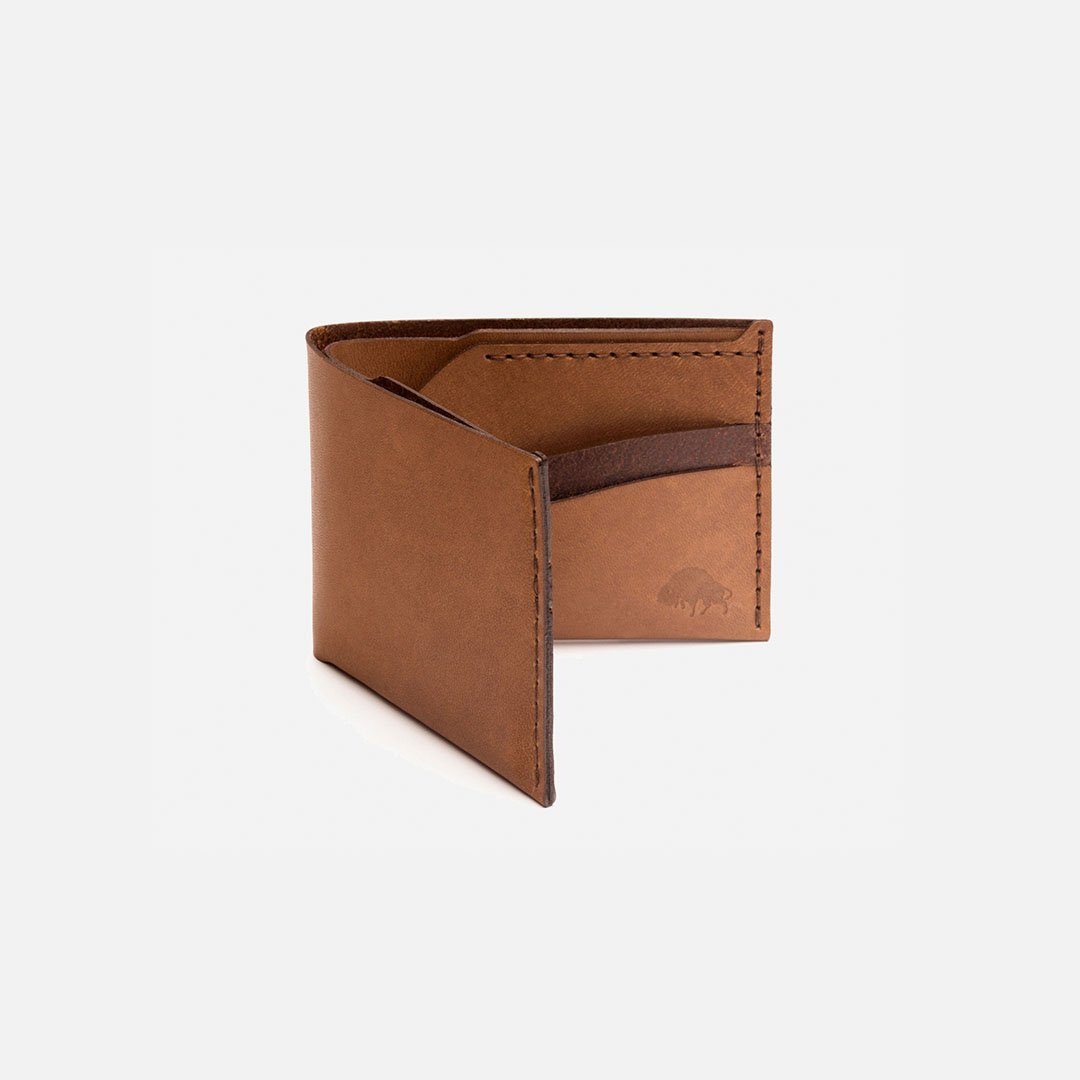 Ezra Arthur - No.6 Wallet in Whiskey Brown Horween Leather, Handcrafted in the USA