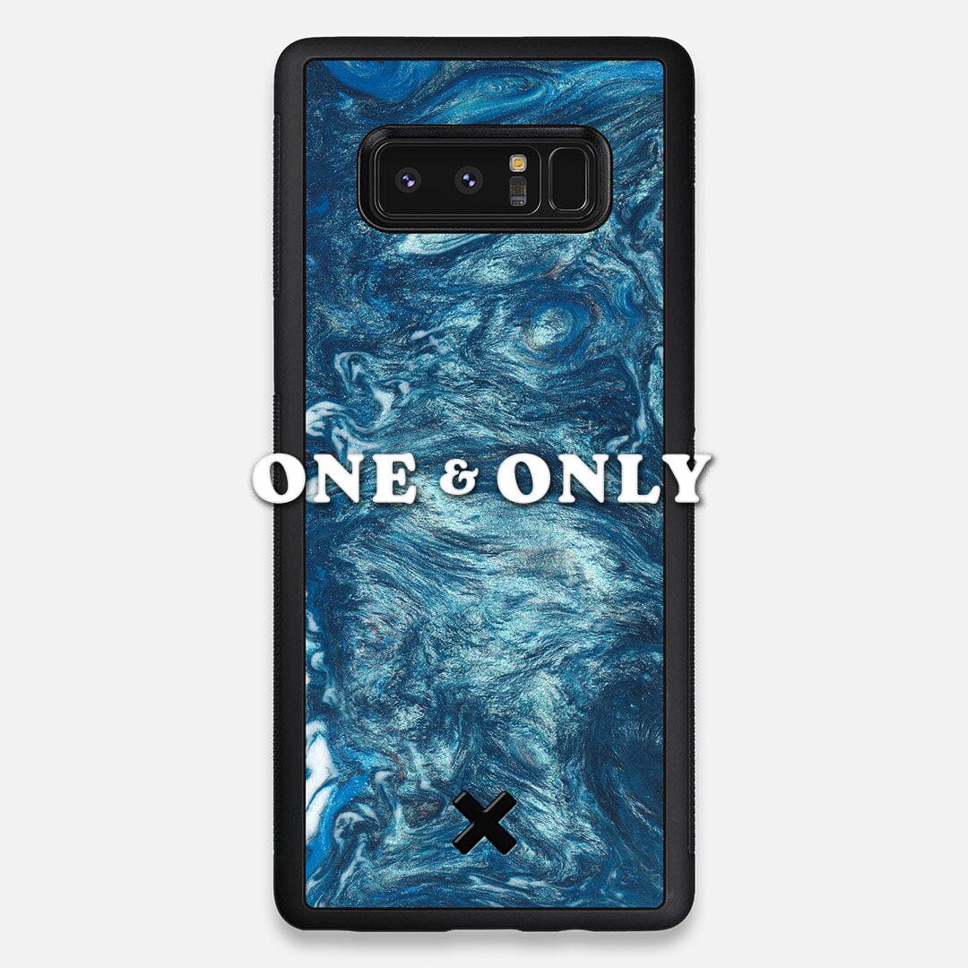 Front view of the One and Only Wood and Resin Galaxy Note 8 Case by Keyway Designs