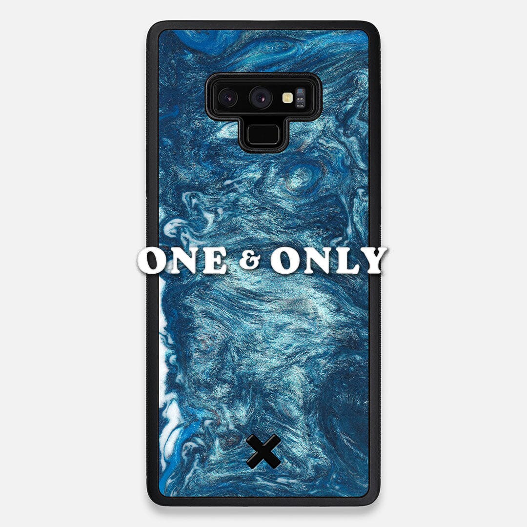 Front view of the One and Only Wood and Resin Galaxy Note 9 Case by Keyway Designs