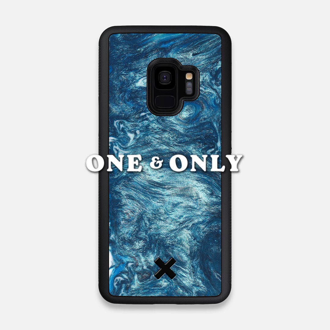 Front view of the One and Only Wood and Resin Galaxy S9 Case by Keyway Designs
