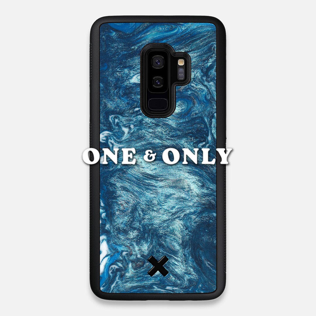 Front view of the One and Only Wood and Resin Galaxy S9+ Case by Keyway Designs