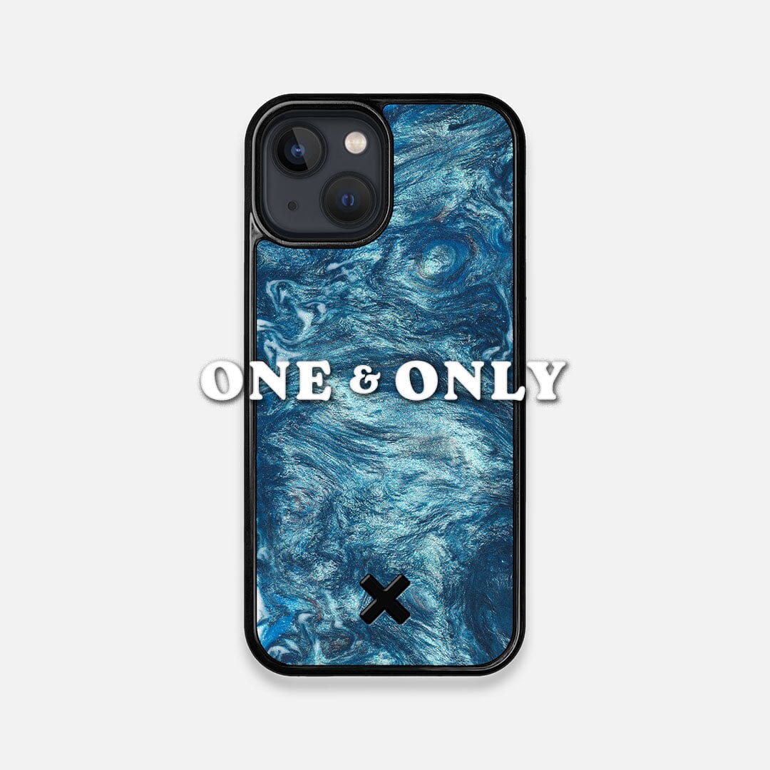 Front view of the One and Only Wood and Resin iPhone 13 Mini Case by Keyway Designs