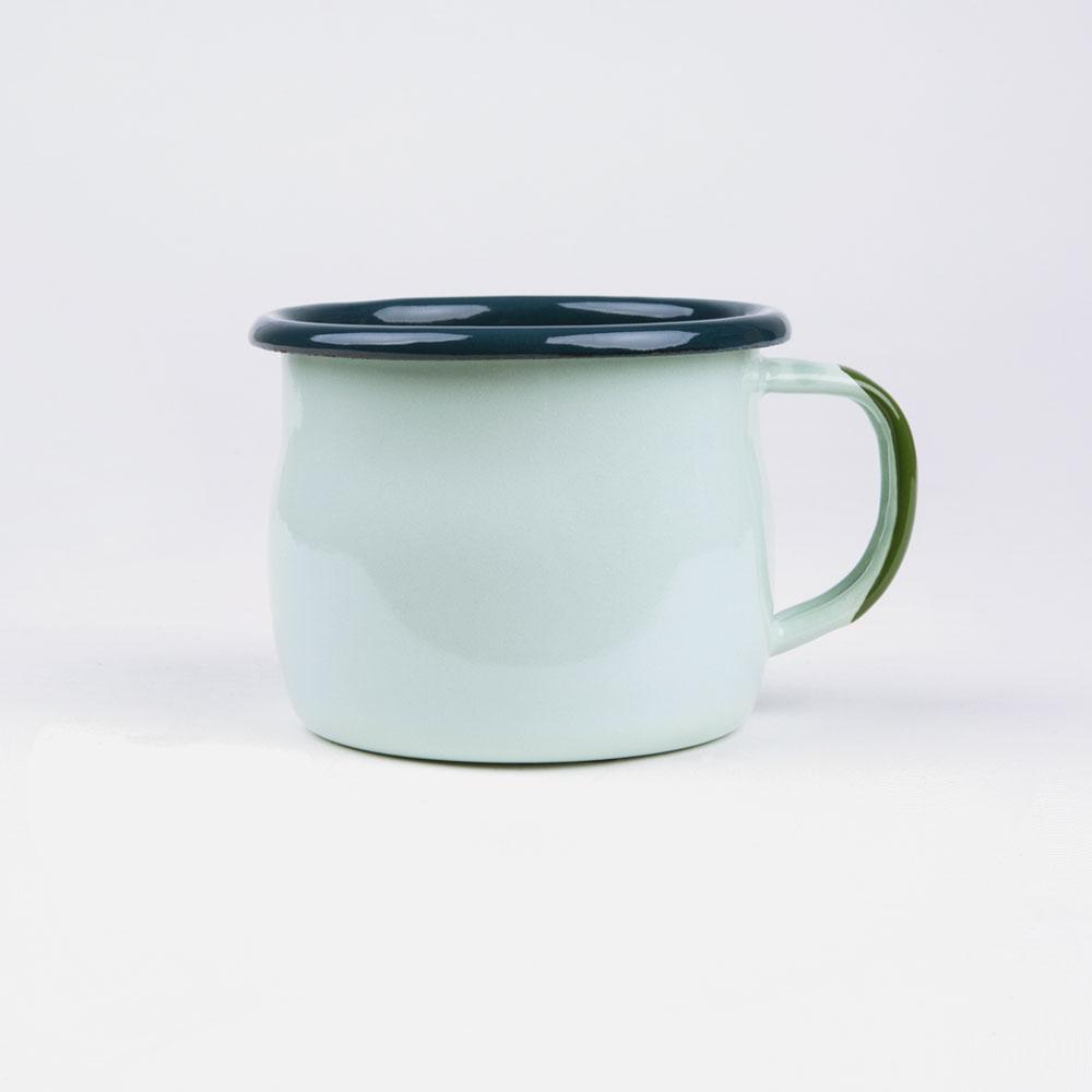 KEYWAY | Emalco - Olympic Bellied Enamel Mug, Handcrafted by Artisans in Poland, Back View
