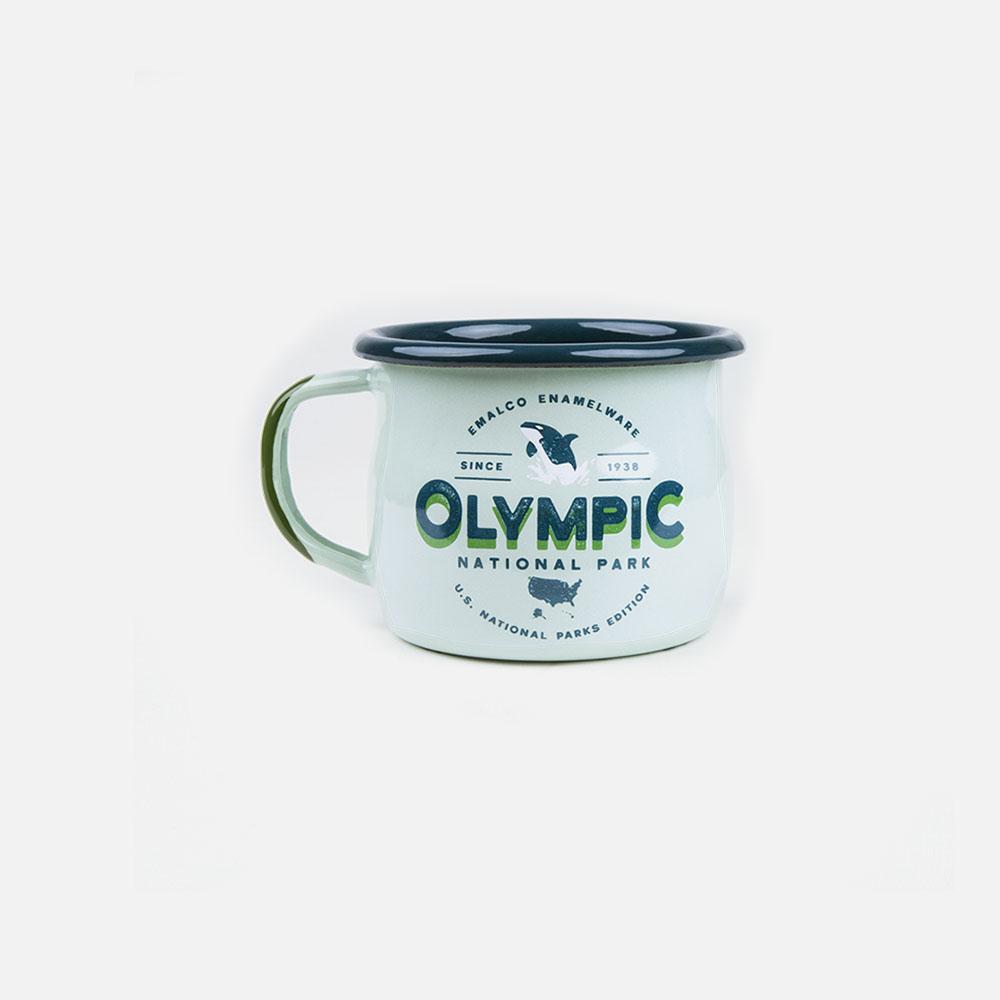KEYWAY | Emalco - Olympic Bellied Enamel Mug, Handcrafted by Artisans in Poland, Front View