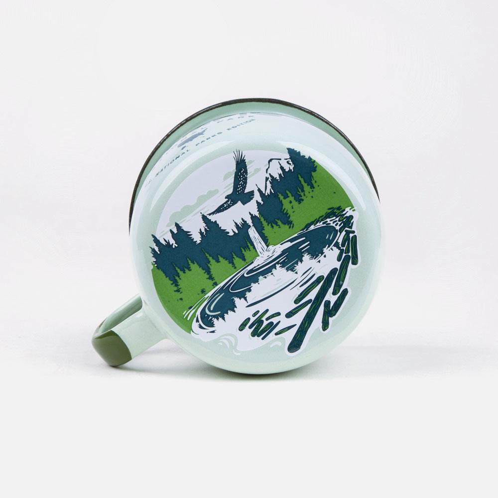 KEYWAY | Emalco - Olympic Large Enamel Mug, Handcrafted by Artisans in Poland, Bottom Print View