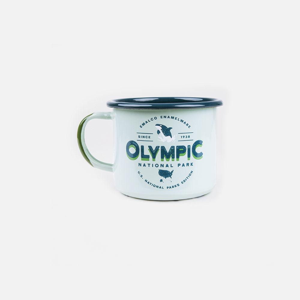 KEYWAY | Emalco - Olympic Large Enamel Mug, Handcrafted by Artisans in Poland, Front View