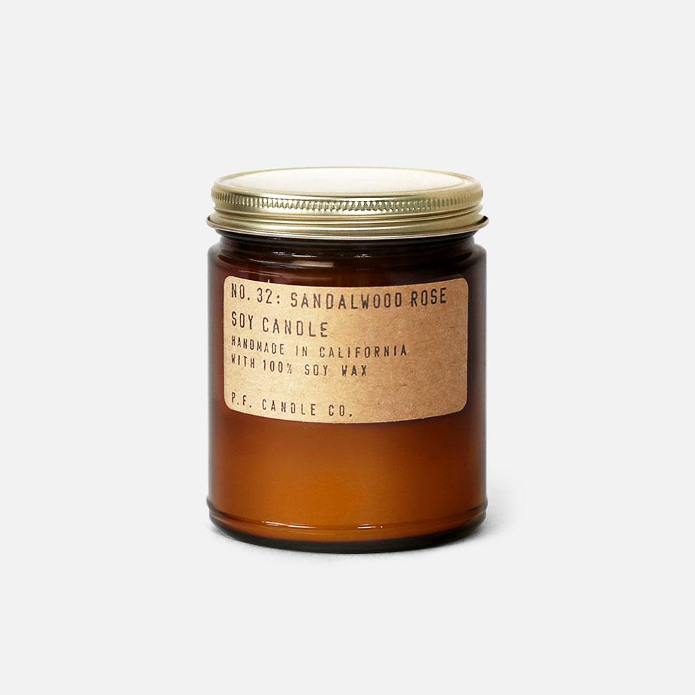 P.F. Candle - No.32: Sandlewood Rose Soy Wax Jar Candle