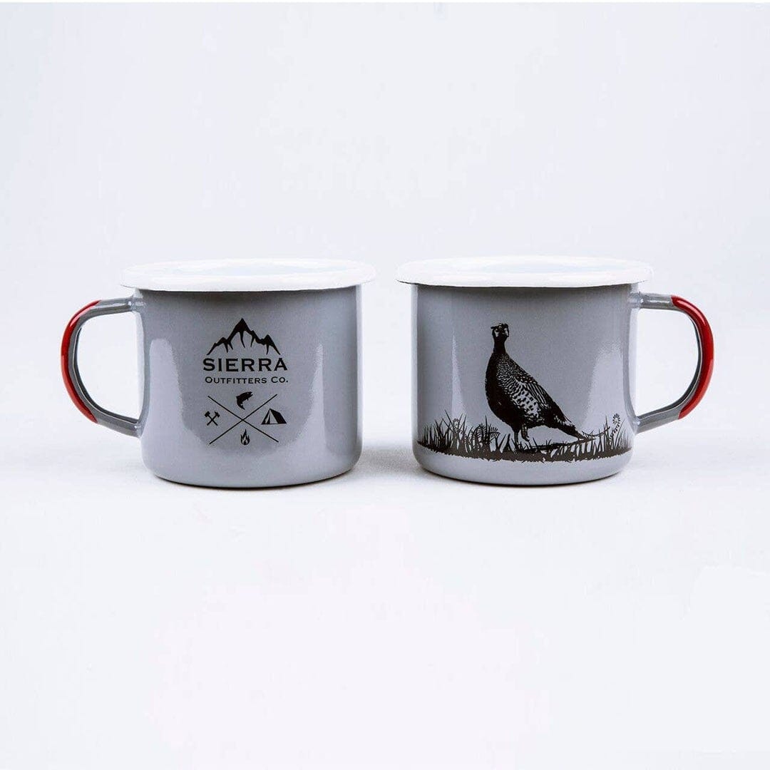 KEYWAY | Sierra Outfitters - Grey Pheasant Enamel Mug, Handcrafted by Artisans in Poland, Bottom View