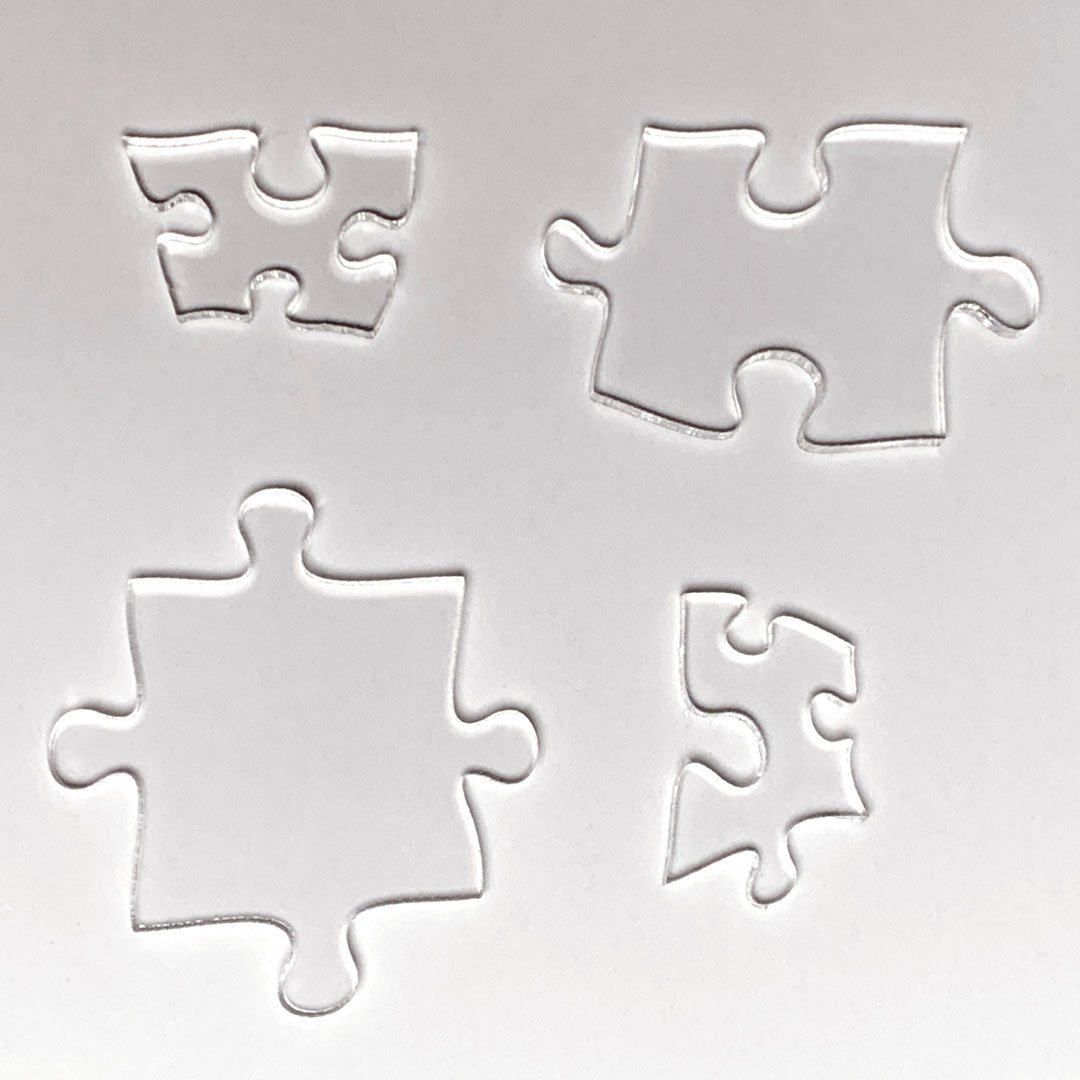 Zoomed Impossible Jigsaw Puzzle No.225A in Clear Acrylic