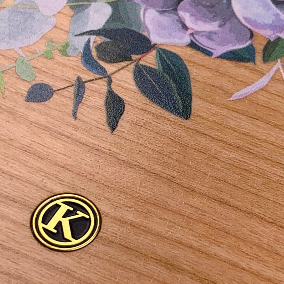 Zoomed in detailed shot of the print centering around a succulent, Echeveria Pollux on Cherry wood iPhone XR Case by Keyway Designs