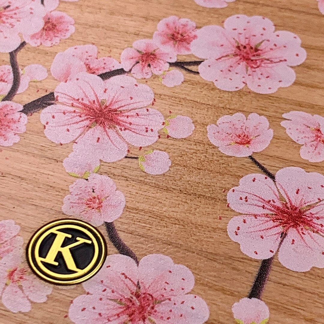 Zoomed in detailed shot of the Sakura Printed Cherry-blossom Cherry Wood Galaxy S21 Ultra Case by Keyway Designs