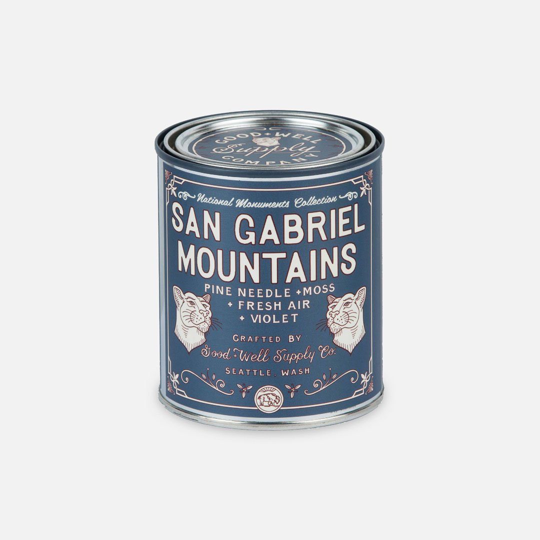 Keyway brings The San Gabriel Mountains National Monument Candle from Good & Well Supply Co.